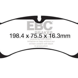 EBC 12-15 Porsche 911 (991) (Cast Iron Rotor only) 3.8 Carrera S Redstuff Front Brake Pads