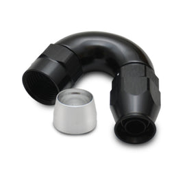 Vibrant 150 Degree High Flow Hose End Fitting for PTFE Lined Hose -12AN