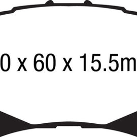 EBC 14+ Mazda 6 2.5 Yellowstuff Front Brake Pads