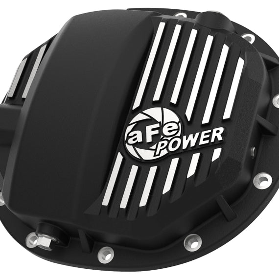 aFe Power Pro Series AAM 9.5/9.76 Rear Diff Cover Black w/Mach Fins 14-19 GM Silverado/Sierra 1500