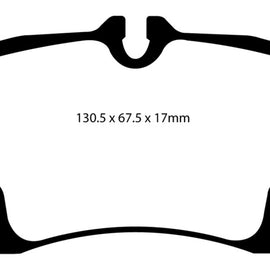 EBC 09-12 Porsche 911 (997) (Cast Iron Rotor only) 3.6 Carrera 2 Redstuff Rear Brake Pads