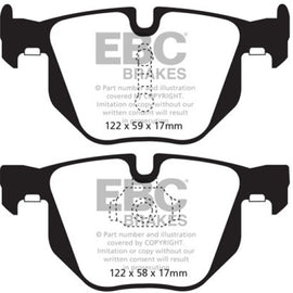 EBC 10-14 BMW X5 3.0 Turbo (35) Yellowstuff Rear Brake Pads