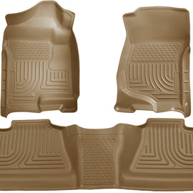 Husky Liners 07-12 Chevy Silverado/GMC Sierra Crew Cab WeatherBeater Combo Tan Floor Liners