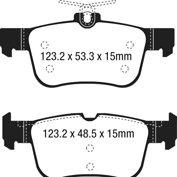 EBC 15+ Ford Edge 2.0 Turbo FWD Ultimax2 Rear Brake Pads