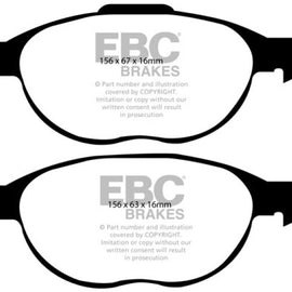 EBC 12+ Ford C-Max 2.0 Hybrid Greenstuff Front Brake Pads