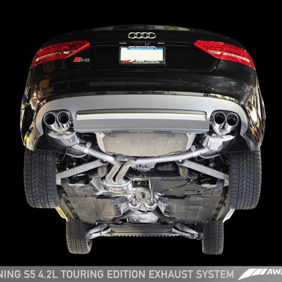 AWE Tuning Audi B8 S5 4.2L Touring Edition Exhaust System - Polished Silver Tips