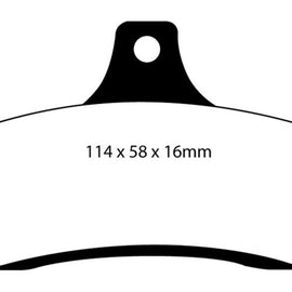 EBC 03-04 Pontiac GTO 5.7 (Solid Rear Rotors) Redstuff Rear Brake Pads