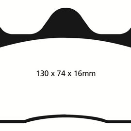 EBC 10+ Lotus Evora 3.5 Redstuff Rear Brake Pads