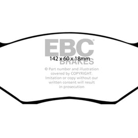 EBC 80-83 Chrysler Cordoba 3.7 Yellowstuff Front Brake Pads