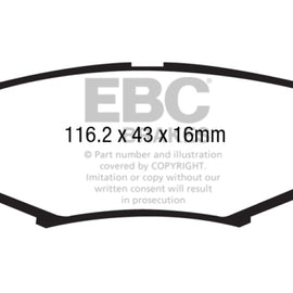 EBC 06-11 Dodge Nitro 3.7 Yellowstuff Rear Brake Pads