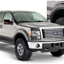 Bushwacker 09-14 Ford F-150 Styleside Pocket Style Flares 4pc 67.0/78.8/97.4in Bed - Black