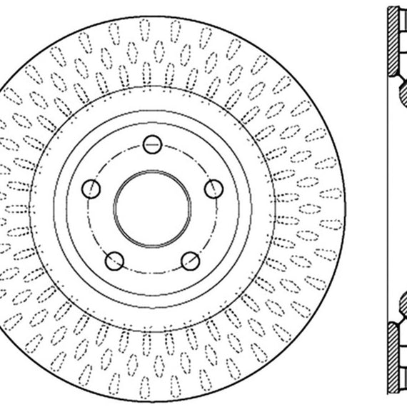 StopTech 12-18 Jeep Grand Cherokee SRT8 (380mm Front Disc) Front Left Slotted Sport Brake Rotor