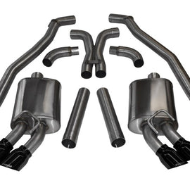 Corsa 2012-2015 Chevrolet Camaro Coupe ZL1 6.2L V8 Black Sport Cat-Back + XO Exhaust