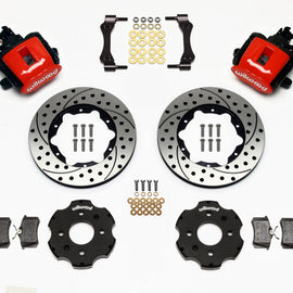 Wilwood Combination Parking Brake Rear Kit 11.00in Drilled Red Civic / Integra Disc 2.39 Hub Offset