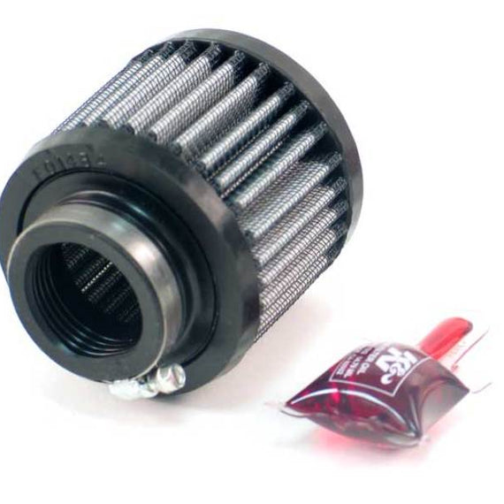 K&N 1.375in Flange ID x 3in OD x 2.5in H Rubber Base Crankcase Vent Filter