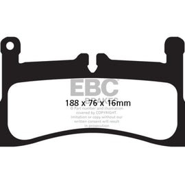 EBC 12-15 Porsche 911 (991) (Cast Iron Rotor only) 3.4 Carrera Yellowstuff Rear Brake Pads