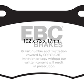 EBC 08+ Lexus IS-F 5.0 Yellowstuff Rear Brake Pads