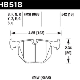 Hawk 01-06 BMW 330 / 97-01 740I / 96-01 750IL / 03-06 BMW M3 / 00-03 M5 / 00-06 X5 / 06-08 Z4 / 03-0