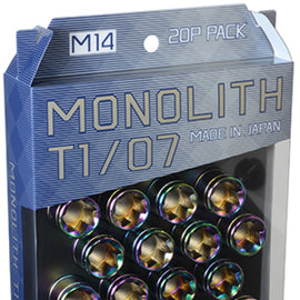 Project Kics 14 x 1.5 Neochrome T1/07 Monolith Lug Nuts - 20 Pcs