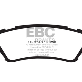 EBC 15+ Ford F150 2.7 Twin Turbo (2WD) Extra Duty Rear Brake Pads