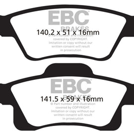 EBC 11+ Dodge Durango 3.6 Greenstuff Rear Brake Pads