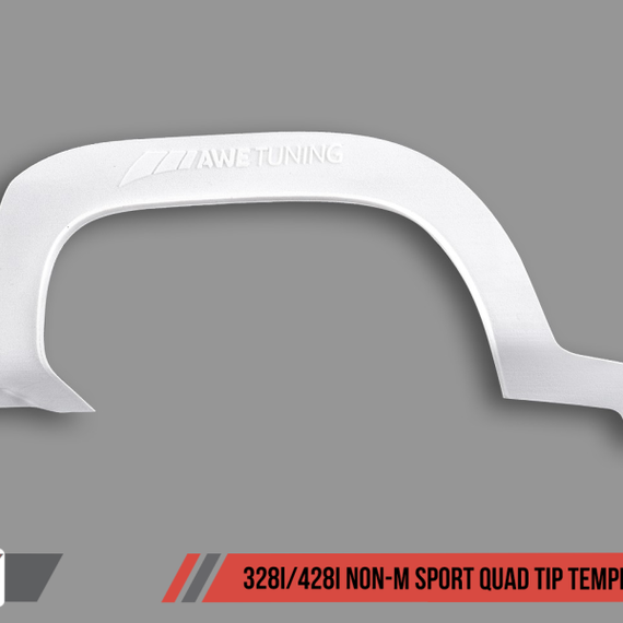 AWE Tuning BMW F3X 328i/428i Non-M Sport Quad Tip Marking Template