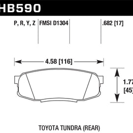 Hawk 08-10 Toyota Land Cruiser / 07-10 Tundra Super Duty Street Rear Brake Pads