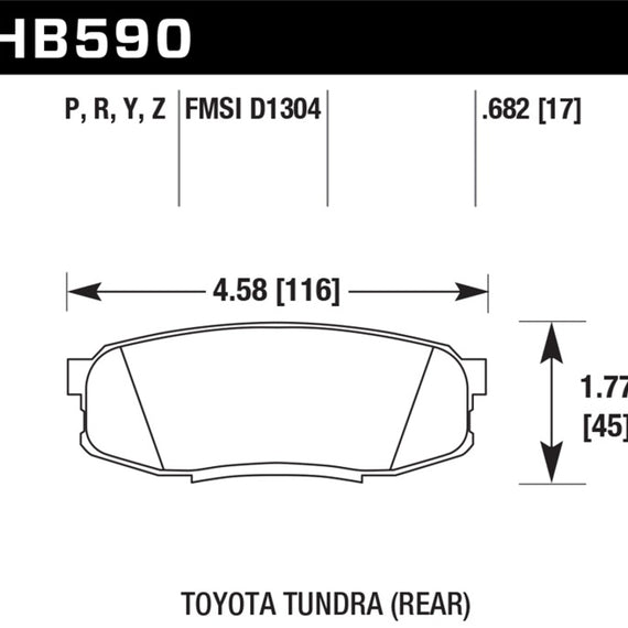 Hawk 08-10 Toyota Land Cruiser / 07-10 Tundra Super Duty Street Rear Brake Pads