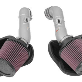 K&N 14-15 Infiniti Q50 3.7L V6 Dual Silver Typhoon Short Ram Intakes