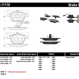 StopTech Performance 08-13 Audi TT Quattro / 12 VW Golf R Front Brake Pads
