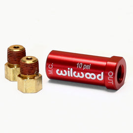 Wilwood Residual Pressure Valve - New Style w/ Fittings - 10# / Red