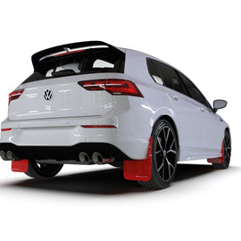 Rally Armor 22-24 VW MK8 Golf GTI/R Black UR Mud Flap w/Blue Logo