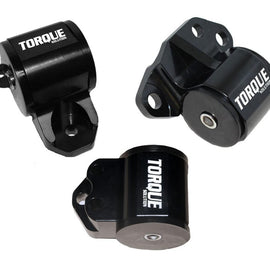 Torque Solution 3pc Billet Engine Mount Kit (3 Bolt): 92-95 Honda Civic/94-01 Integra/93-97 Del Sol