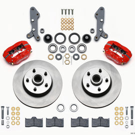 Wilwood Forged Dynalite-M Front Kit 11.30in 1 PC Rotor&Hub Red 60-68 Ford / Mercury Full Size