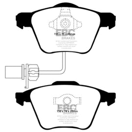 EBC 05-08 Audi A4 2.0 Turbo Greenstuff Front Brake Pads