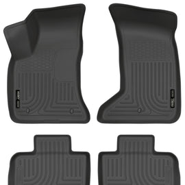 Husky Liners 11-12 Dodge Charger/Chrysler 300 (AWD Only) WeatherBeater Combo Black Floor Liners