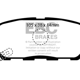 EBC 10-13 Infiniti FX35 3.5 Greenstuff Rear Brake Pads