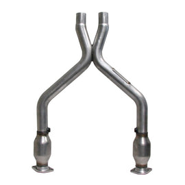 BBK 11-14 Mustang 3.7 V6 Short Mid X Pipe With Catalytic Converters 2-1/2 For BBK Long Tube Headers