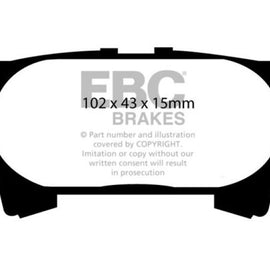 EBC 04-07 Lexus RX330 3.3 Greenstuff Rear Brake Pads