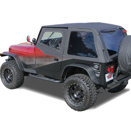 Rampage 1992-1995 Jeep Wrangler(YJ) Frameless Soft Top Kit - Black Diamond