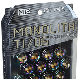 Project Kics 12 x 1.5 Neochrome T1/06 Monolith Lug Nuts - 20 Pcs