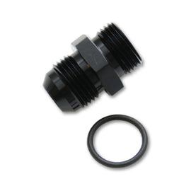 Vibrant -3AN Male Flare to -3 ORB Male Straight Adapter w/O-Ring - Anodized Black