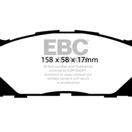 EBC 12-17 Toyota Camry 2.5L Yellowstuff Front Brake Pads