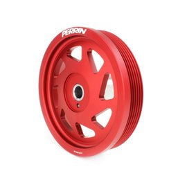 Perrin 19-21 Subaru WRX / 16-18 Forester Lightweight Crank Pulley (FA/FB Engines w/Large Hub) - Red