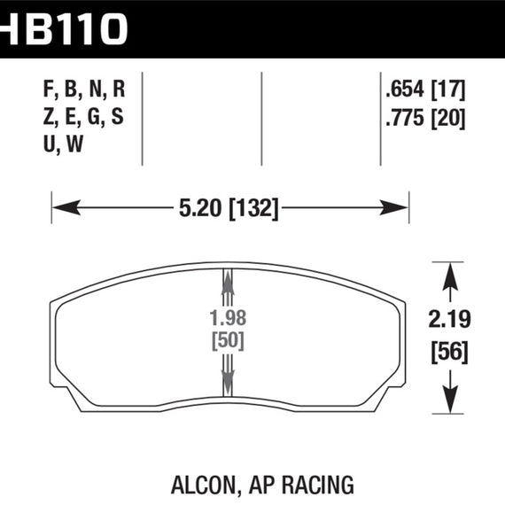 Hawk AP CP5200 Caliper HP+ Street Brake Pads