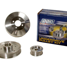 BBK 96-01 Mustang 4.6 GT Cobra Underdrive Pulley Kit - Lightweight CNC Billet Aluminum (3pc)