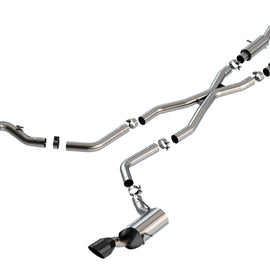 Borla 15-21 Jeep Grand Cherokee SRT 6.4L V8 AWD ATAK Cat-Back Exhaust System - Black Tips T-304SS