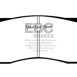 EBC 65-69 Dodge Dart 2.8 Redstuff Front Brake Pads