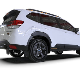 Rally Armor 22-24 Subaru Forester (Incl. Wilderness) Black UR Mud Flap w/White Logo