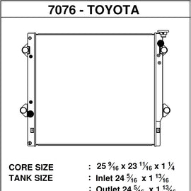 CSF 06-14 Toyota FJ Cruiser 4.0L / 03-09 Toyota 4Runner 4.0L / 2010 Toyota 4Runner 2.7L Radiator